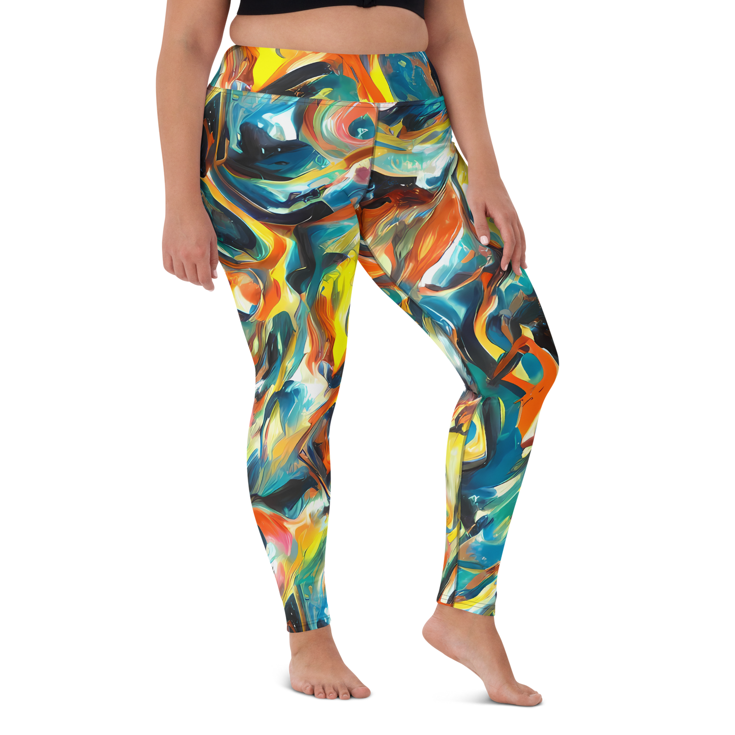 Yoga Leggings - Chromatic Vortex