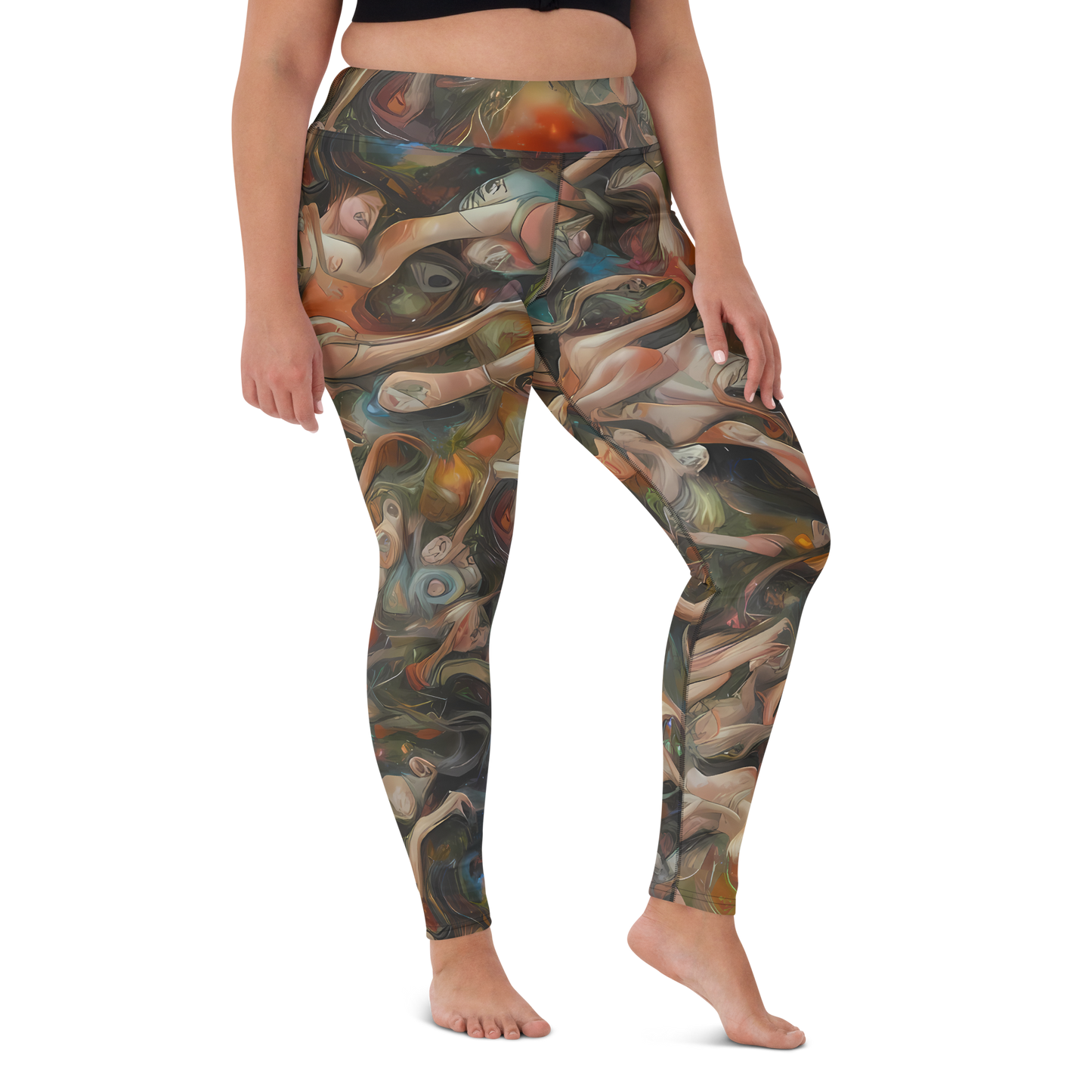 Yoga Leggings - Copper Swirl