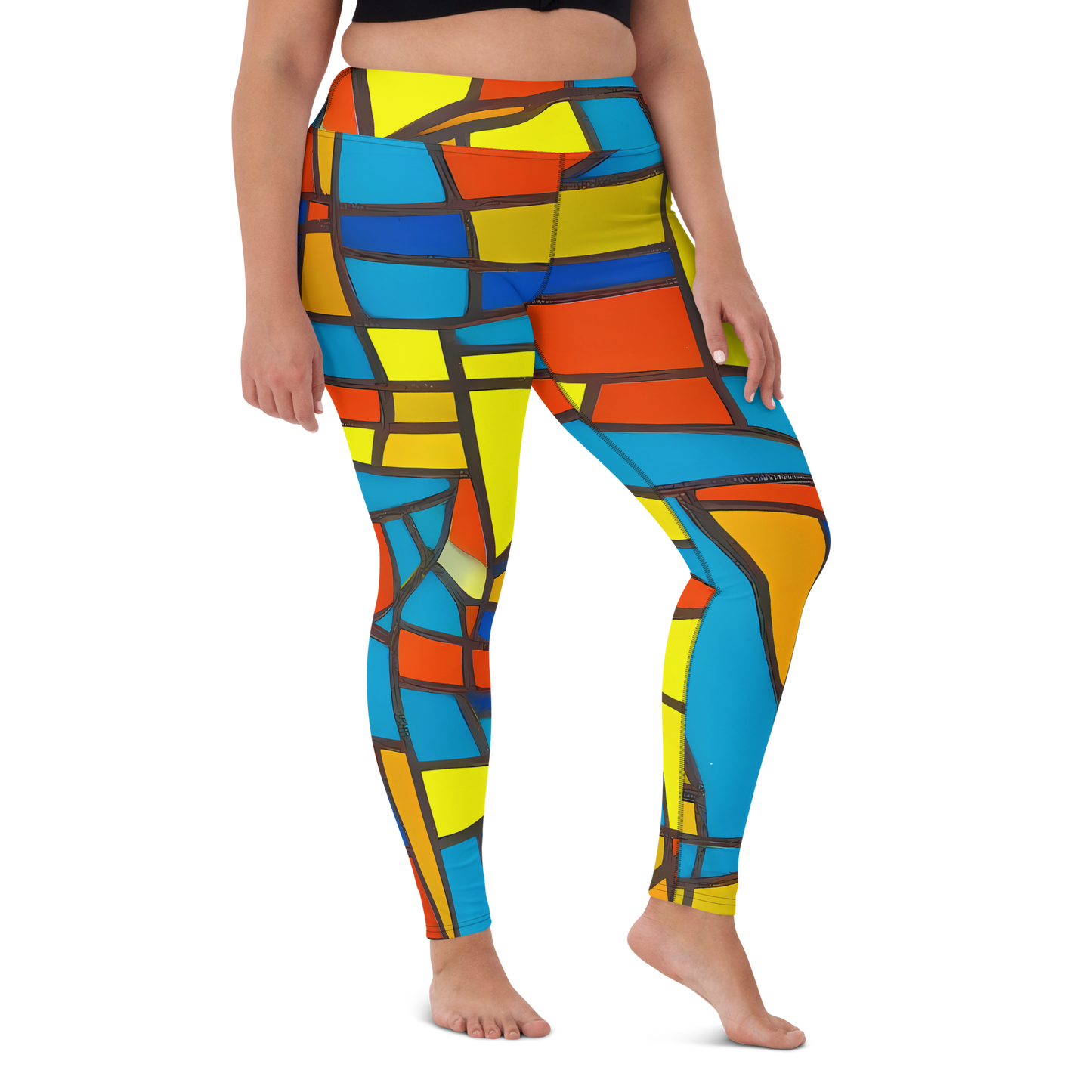 Yoga Leggings - Mondrian Mesh