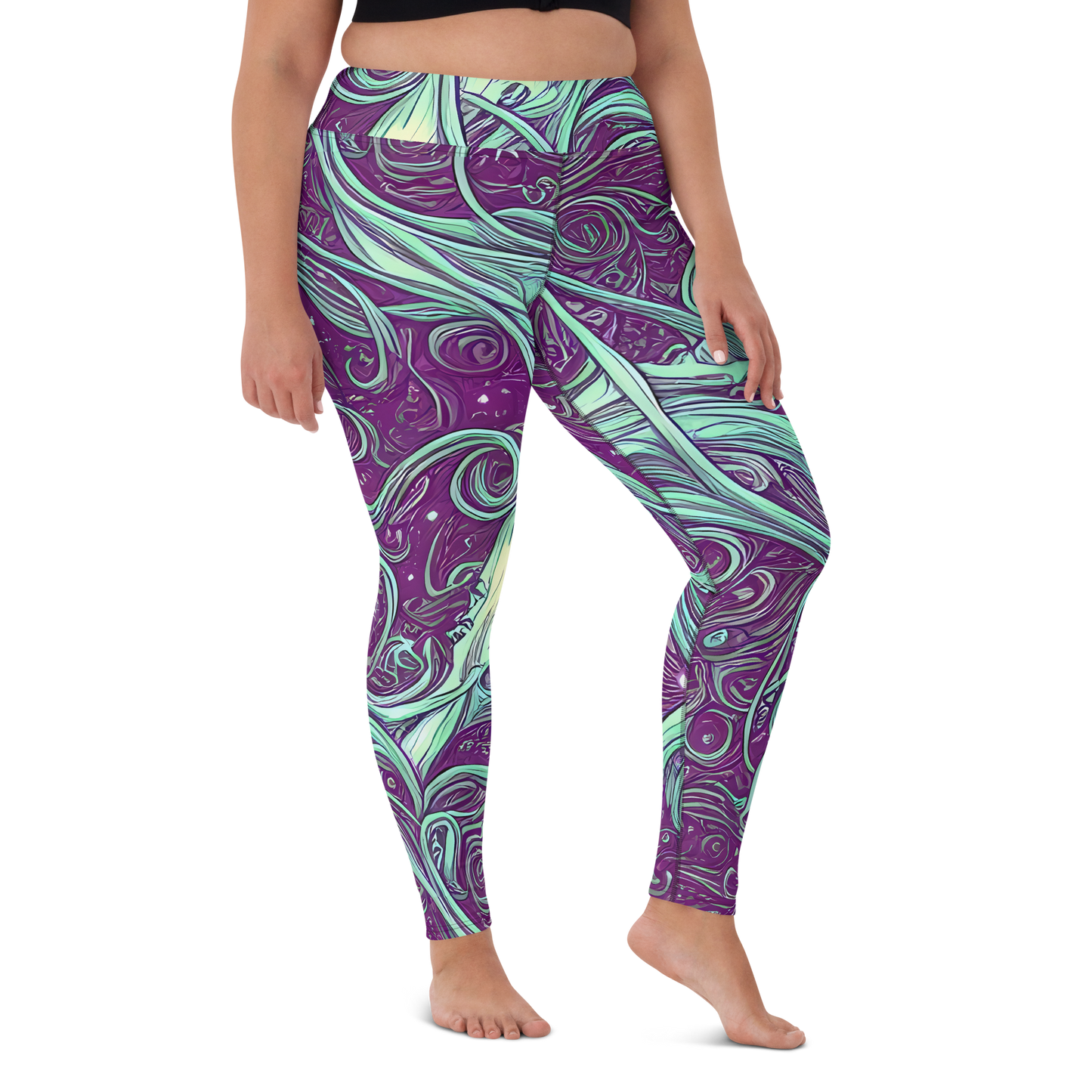 Yoga Leggings - Temple Swirls