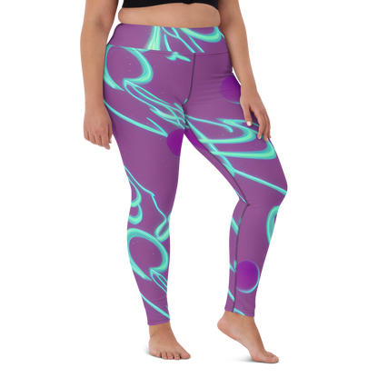 Yoga Leggings - Neon Drift