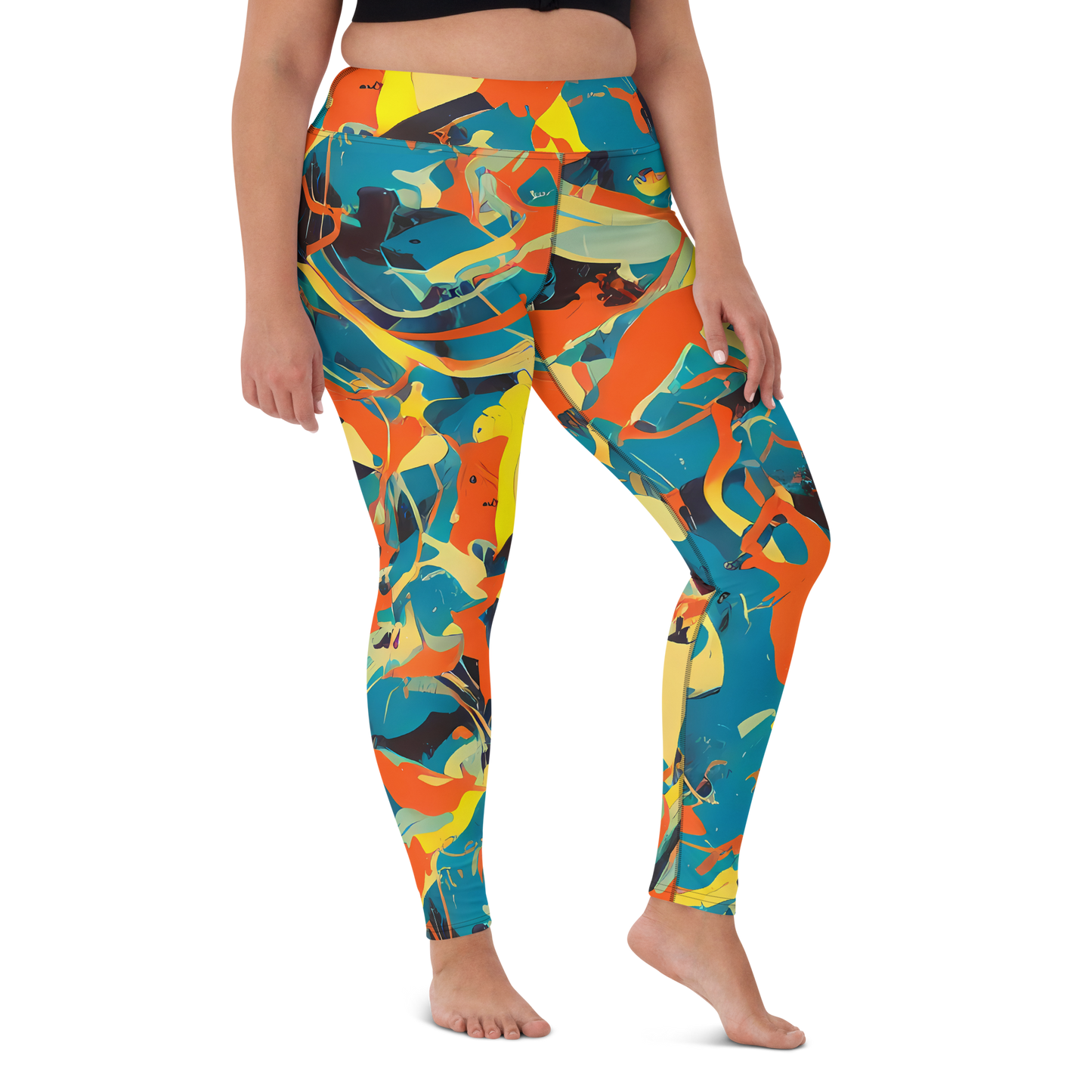 Yoga Leggings - Abstract Tango