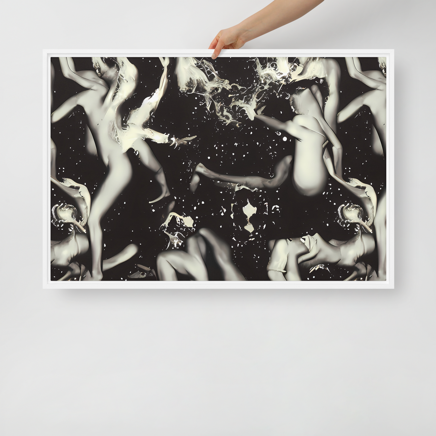 Framed Canvas - Newton's Silhouette