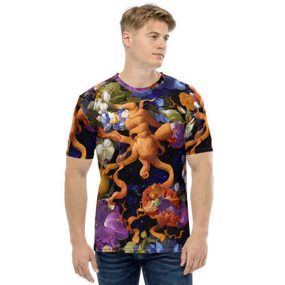 Men's Crew Neck T-Shirt - Blooming Cosmos