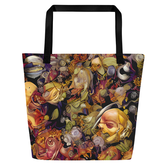 Large Tote Bag w/ Pocket - Arcimboldo Abundance