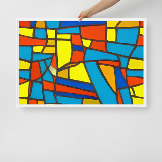 Framed Canvas - Mondrian Mesh