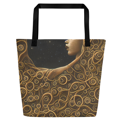 Large Tote Bag w/ Pocket - Ethereal Coils