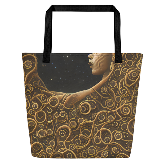 Large Tote Bag w/ Pocket - Ethereal Coils