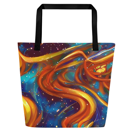 Large Tote Bag w/ Pocket - Perez Whirl