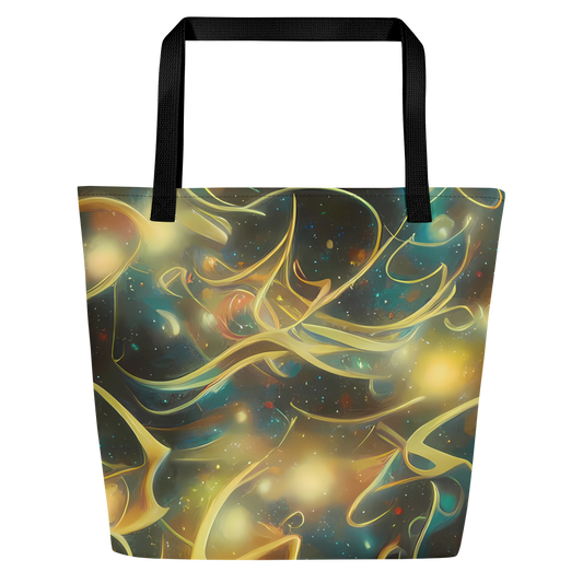 Large Tote Bag w/ Pocket - Whispering Galaxies