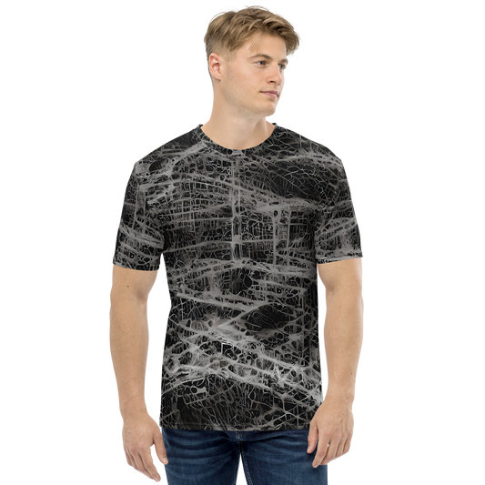 Men's Crew Neck T-Shirt - Monochrome Mesh