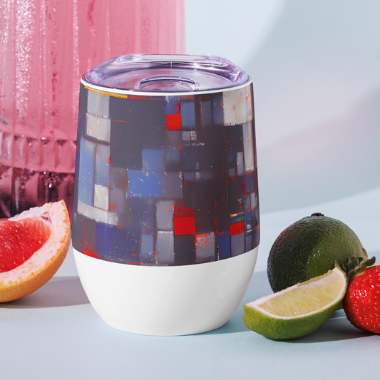 Wine Tumbler - Cubist Rhythm