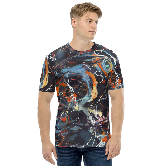 Men's Crew Neck T-Shirt - Neo-Splash Labyrinth