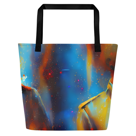 Large Tote Bag w/ Pocket - Pliique Spectrum