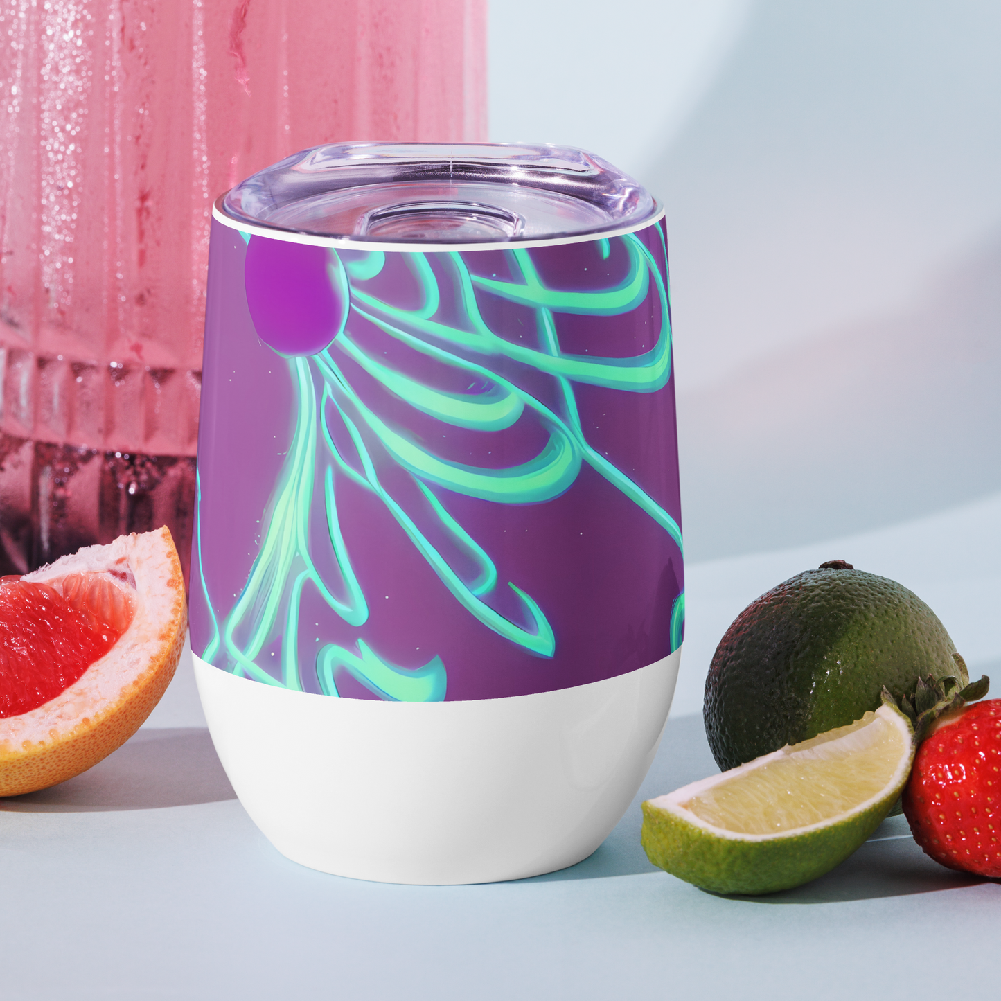 Wine Tumbler - Neon Drift