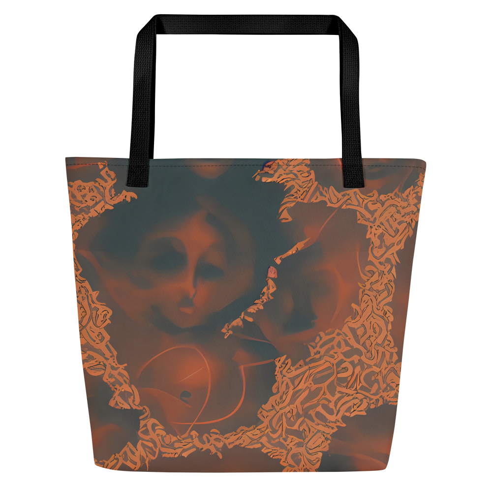 Large Tote Bag w/ Pocket - Chimeric Visage