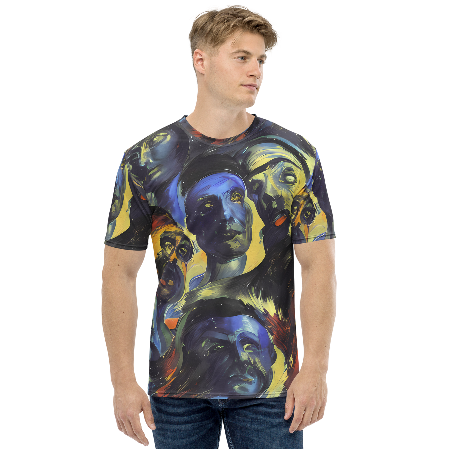 Men's Crew Neck T-Shirt - Cosmic Visages