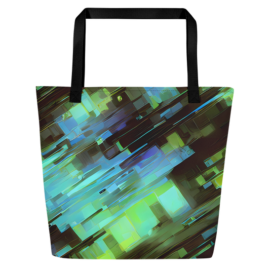 Large Tote Bag w/ Pocket - Cyber Shard