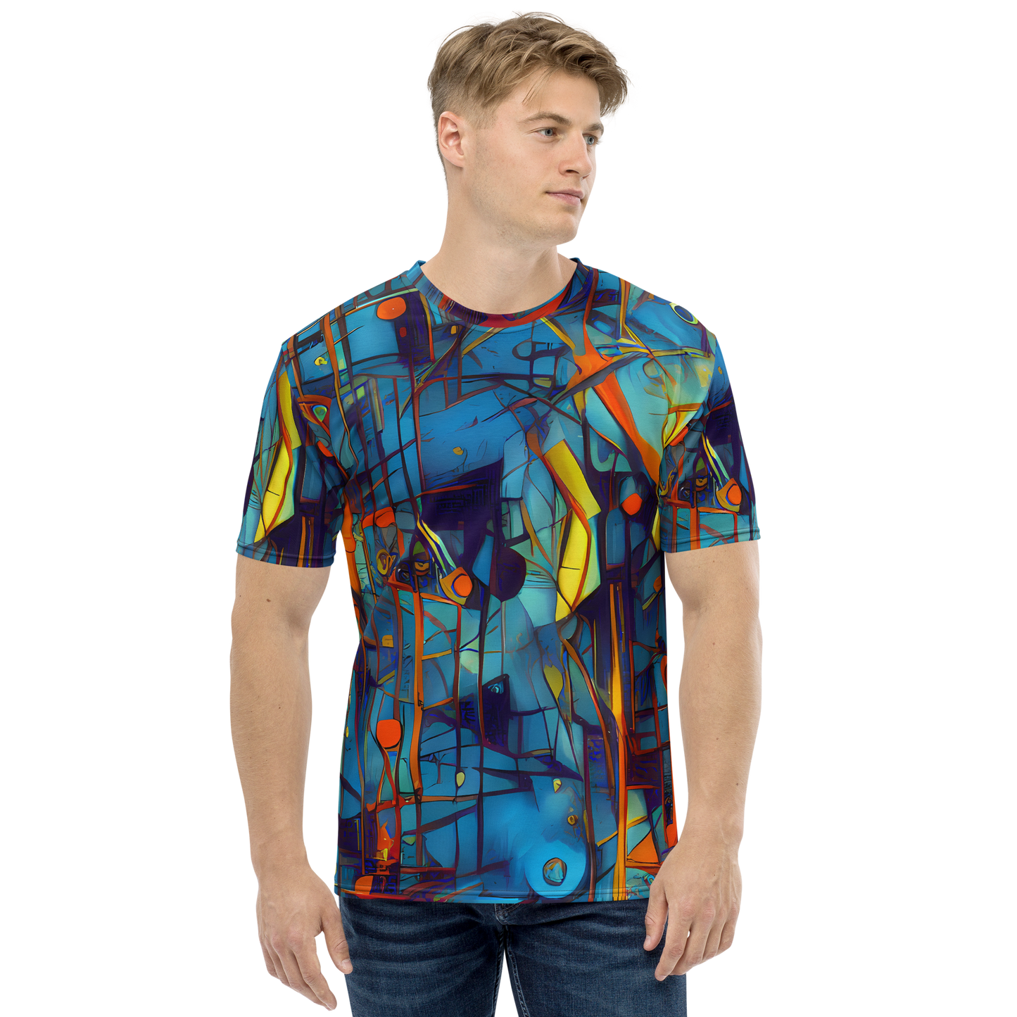 Men's Crew Neck T-Shirt - Abstract Eddy