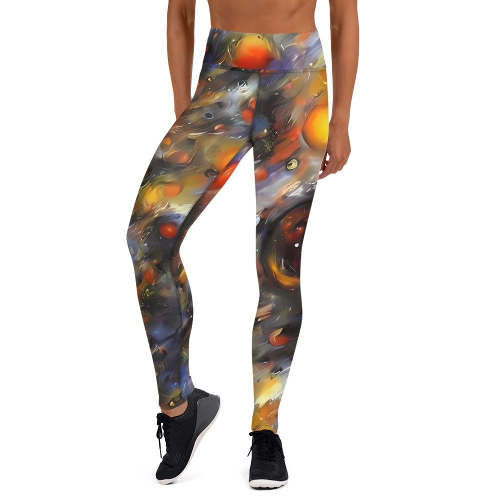 Yoga Leggings - Brushstroke Blaze