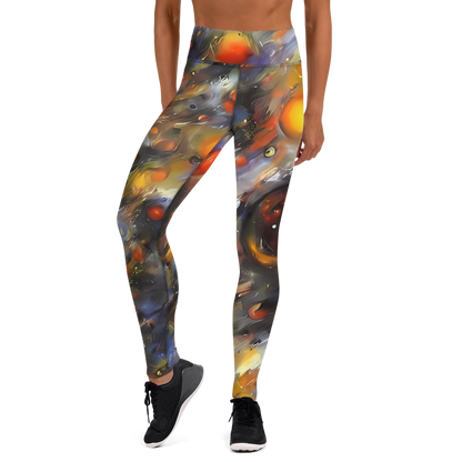 Yoga Leggings - Brushstroke Blaze