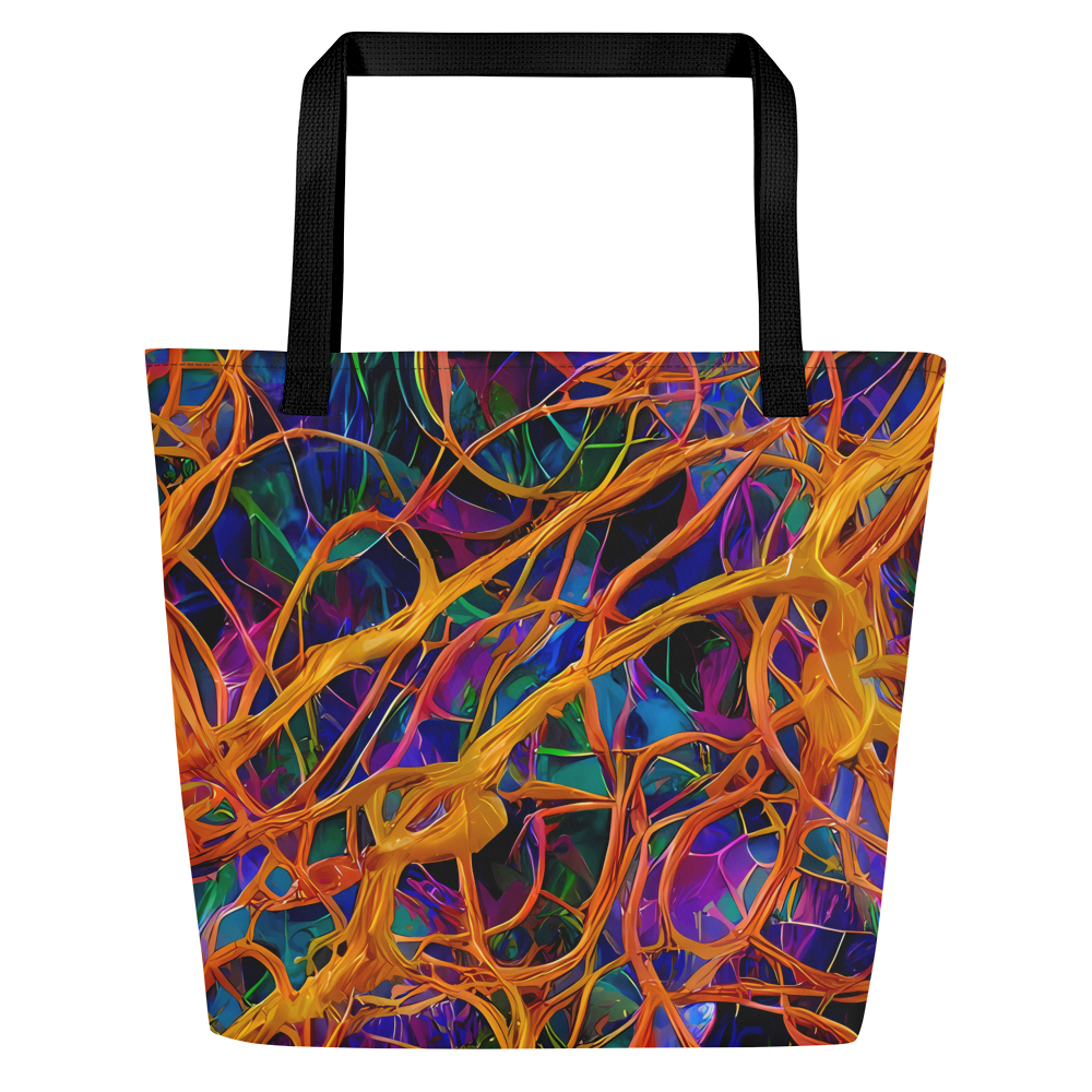 Large Tote Bag w/ Pocket - Spectral Weave