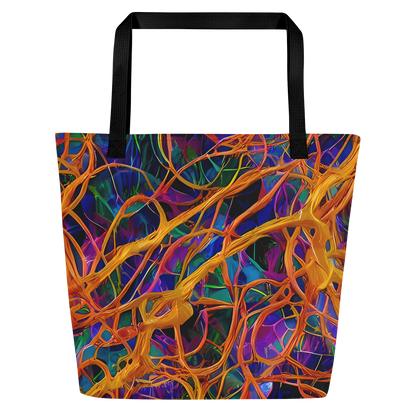 Large Tote Bag w/ Pocket - Spectral Weave