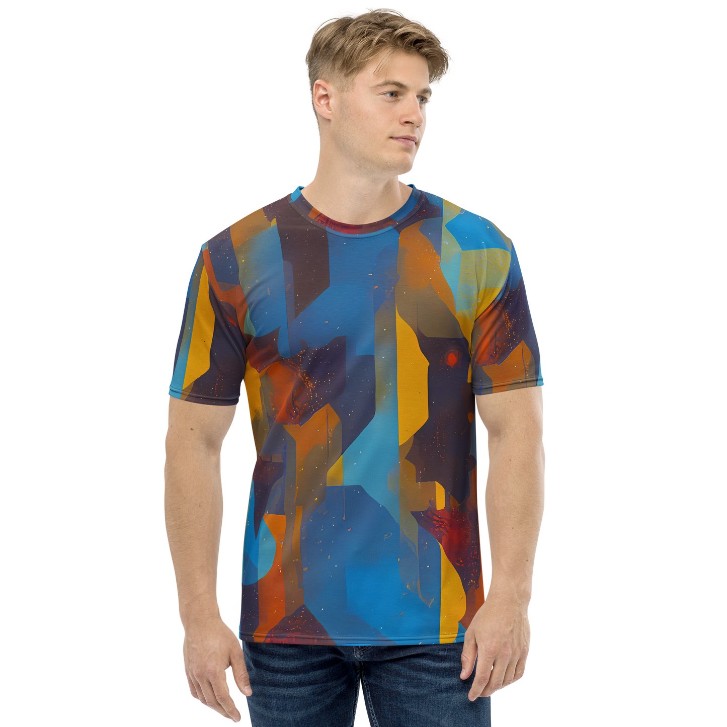 Men's Crew Neck T-Shirt - Cubist Dusk