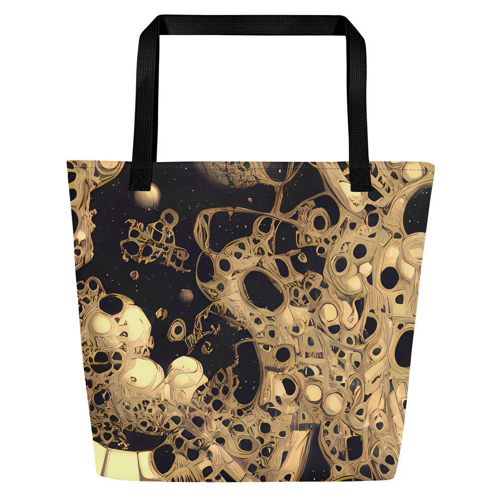 Large Tote Bag w/ Pocket - Baroque Orbit