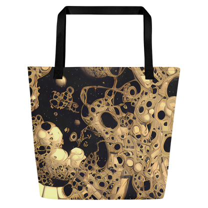 Large Tote Bag w/ Pocket - Baroque Orbit