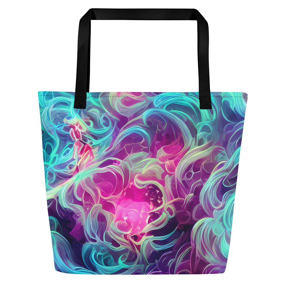 Large Tote Bag w/ Pocket - Galactic Bloom