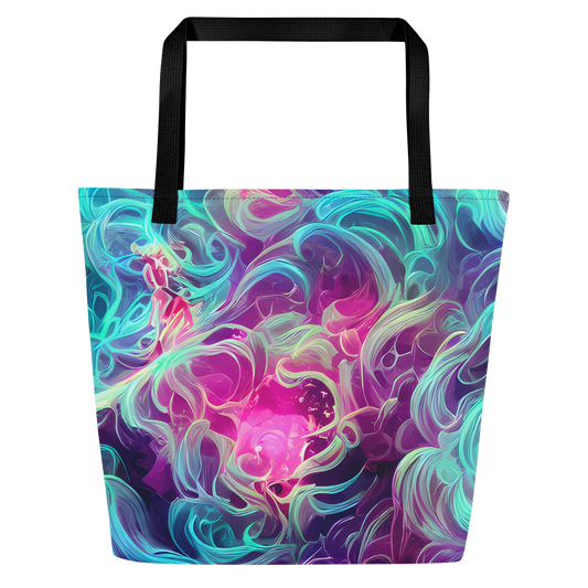 Large Tote Bag w/ Pocket - Galactic Bloom