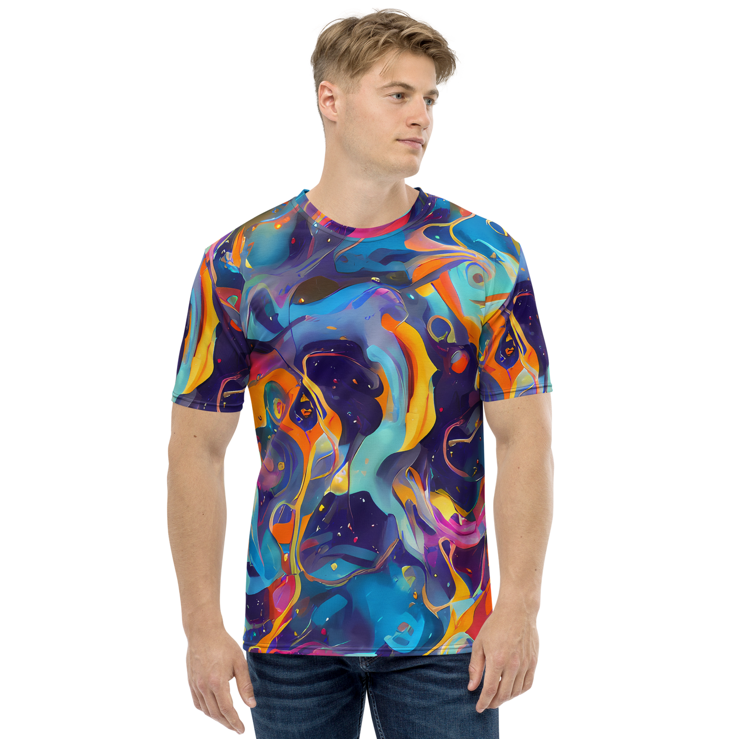 Men's Crew Neck T-Shirt - Whimsical Fusion