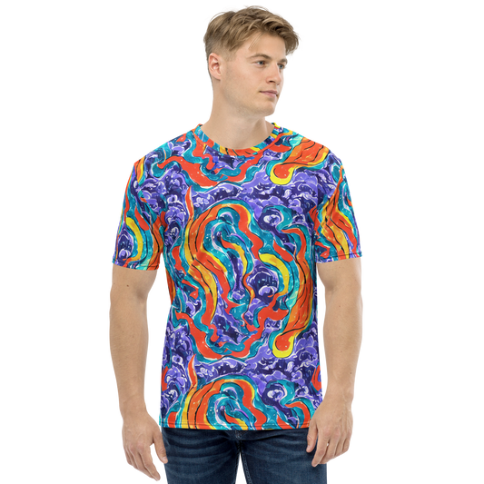 Men's Crew Neck T-Shirt - Galactic Waves