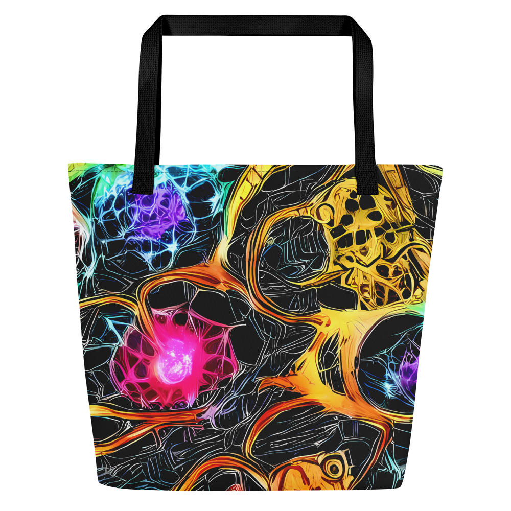 Large Tote Bag w/ Pocket - Psychedelic Pulsar