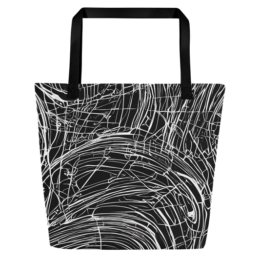 Large Tote Bag w/ Pocket - Biomech Spiral