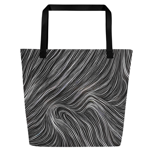 Large Tote Bag w/ Pocket - Wirth Waves