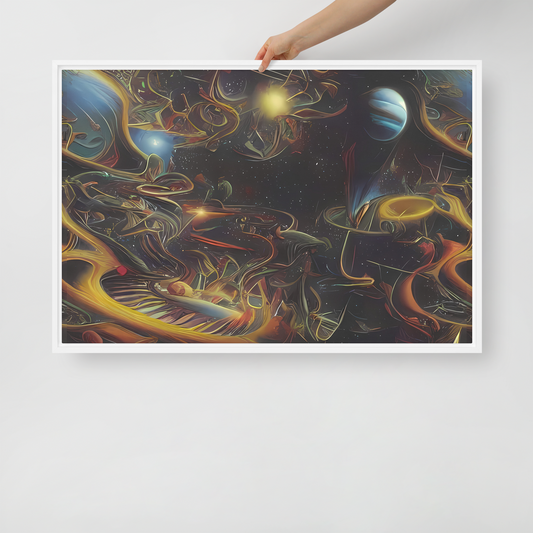 Framed Canvas - Galactic Swirl