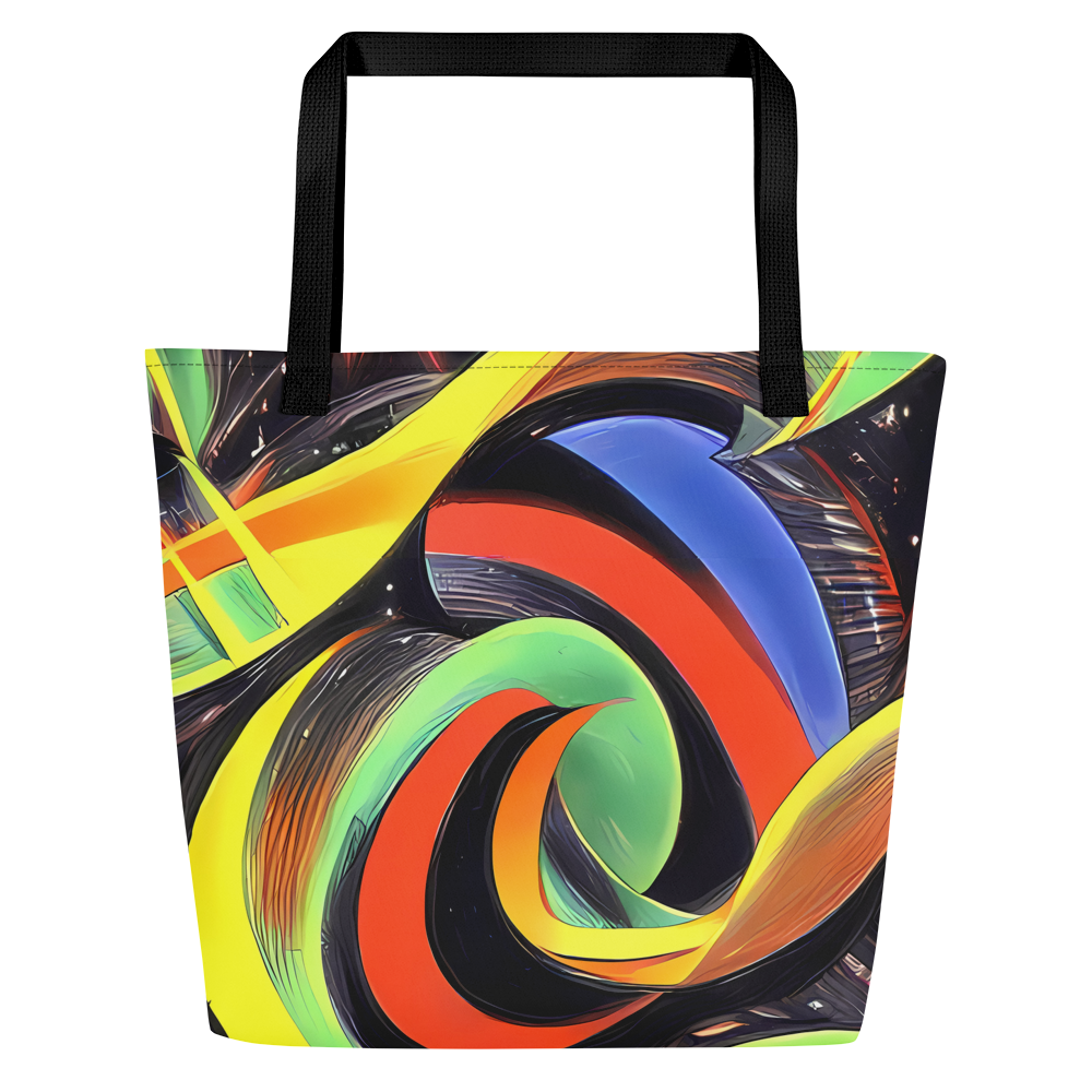 Large Tote Bag w/ Pocket - Tenggren Whirl