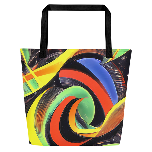 Large Tote Bag w/ Pocket - Tenggren Whirl