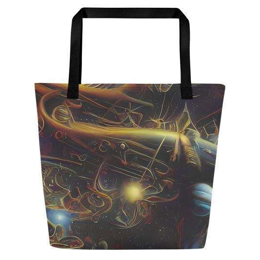 Large Tote Bag w/ Pocket - Galactic Swirl