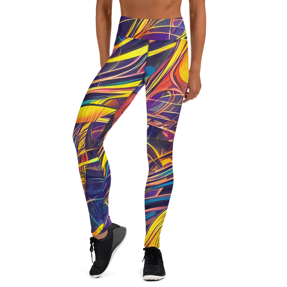 Yoga Leggings - Vector Rhapsody