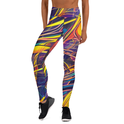 Yoga Leggings - Vector Rhapsody