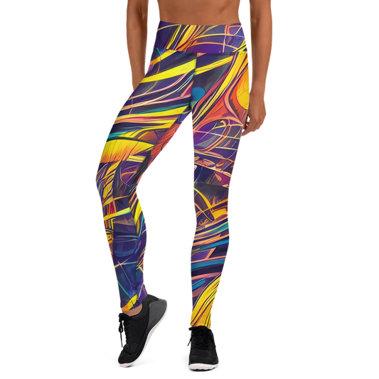 Yoga Leggings - Vector Rhapsody