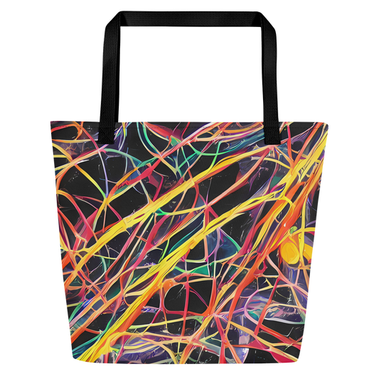 Large Tote Bag w/ Pocket - Acconci Twirl