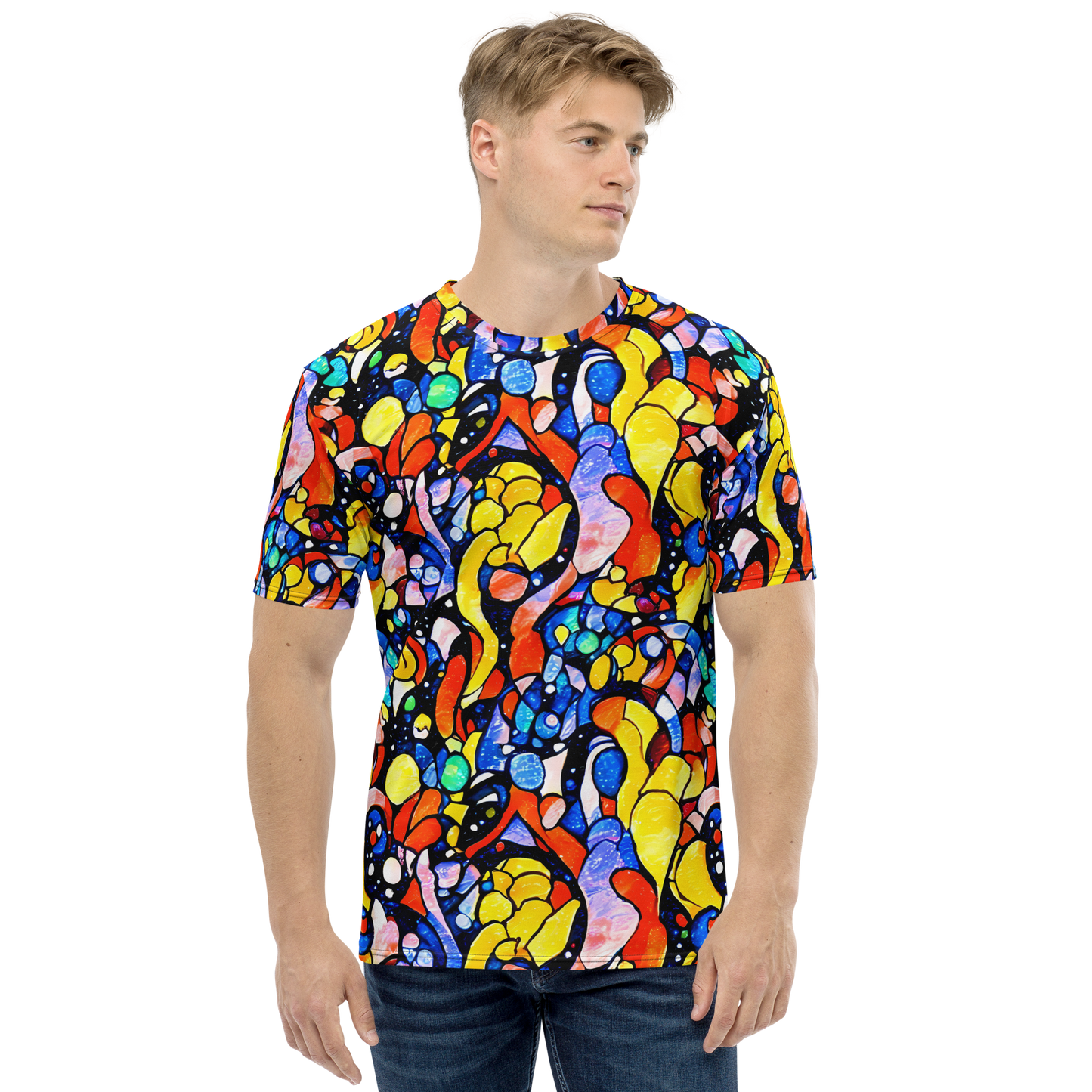 Men's Crew Neck T-Shirt - Supernova Symphony