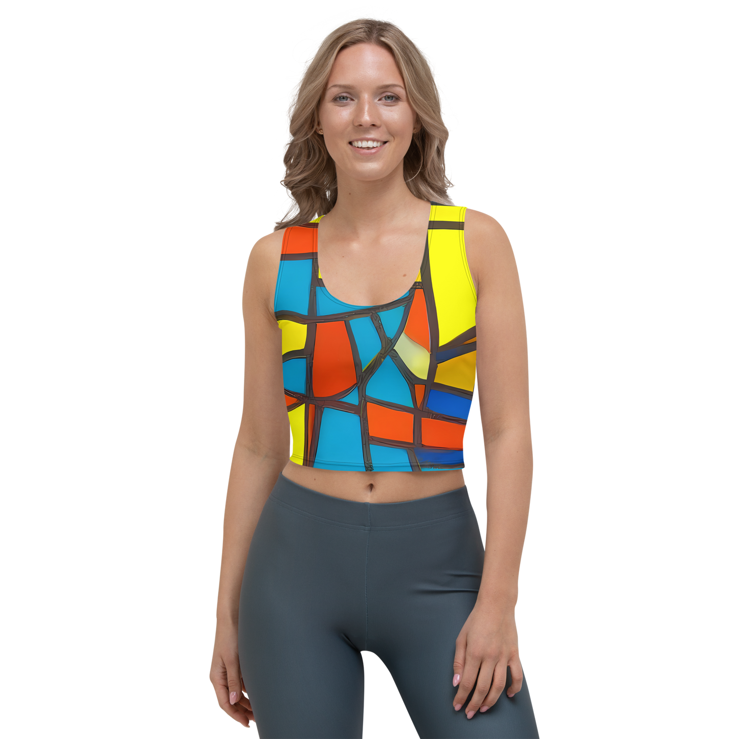 Crop Top - Mondrian Mesh