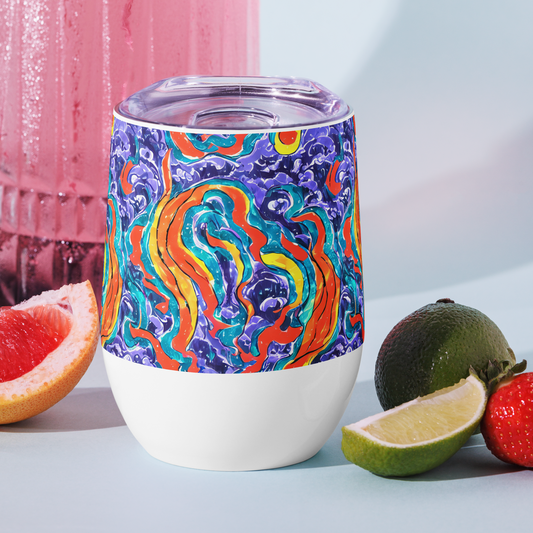 Wine Tumbler - Galactic Waves