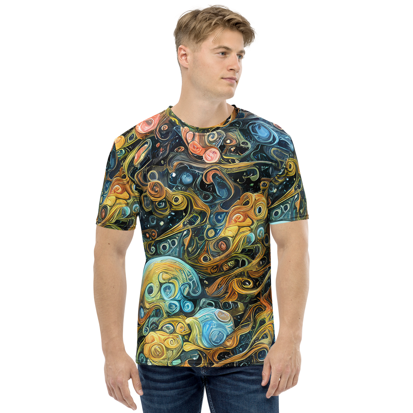 Men's Crew Neck T-Shirt - Wild Cosmos