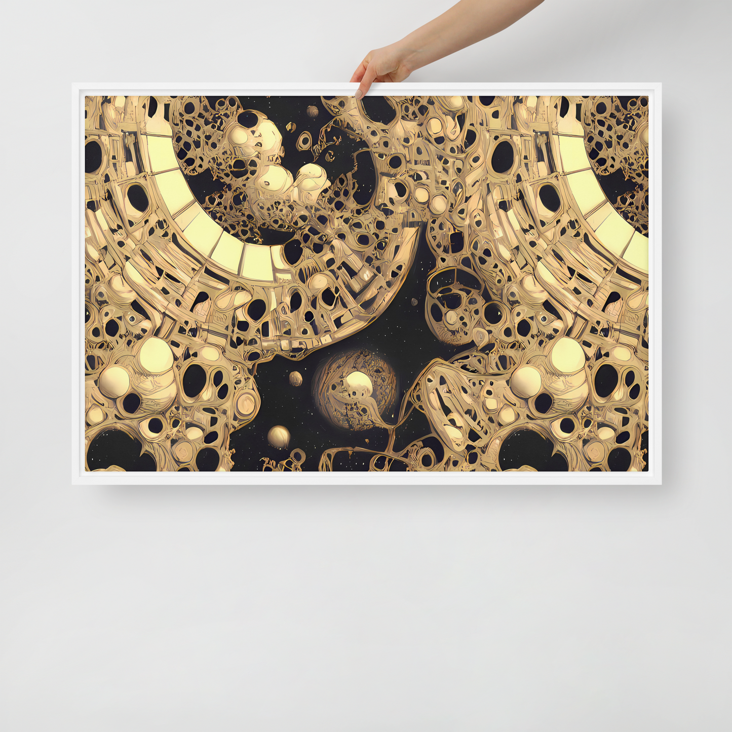 Framed Canvas - Baroque Orbit